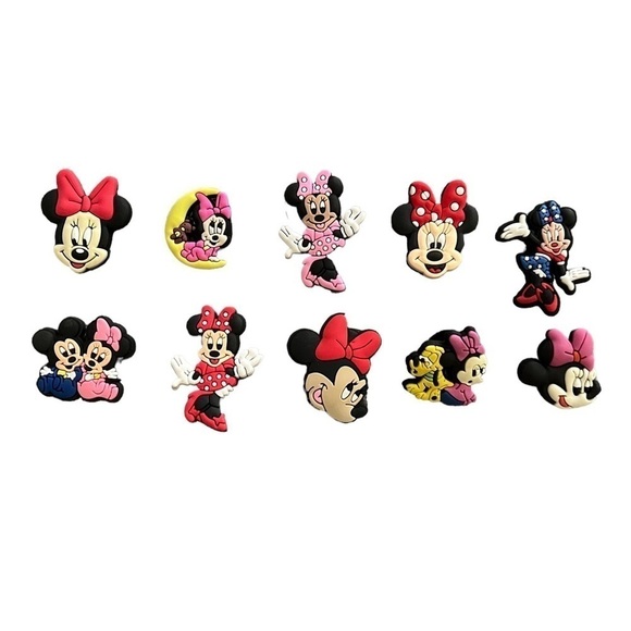 Jibbitz - Knockoffs (set of 10) Minnie Mouse & Friends - Picture 1 of 2